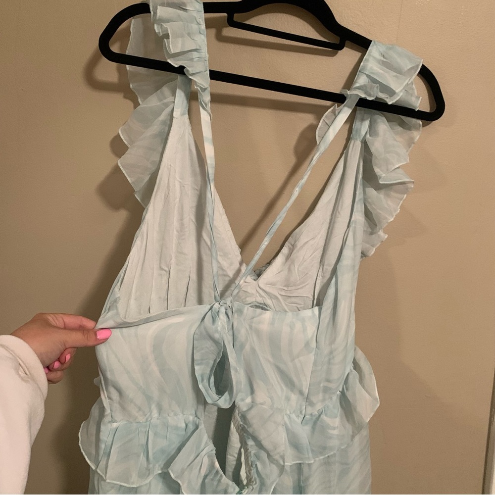 Abercrombie & Fitch Drama Ruffle Maxi Dress NWT Size XL Petite - Picture 8 of 12